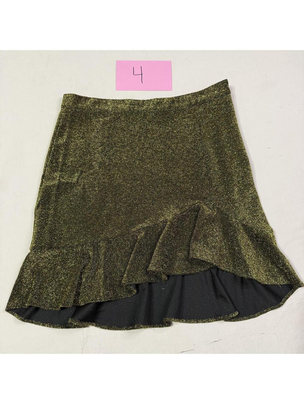 Michael Kors Metallic Ruffle Hem Mini Skirt Size Medium
